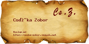 Csóka Zobor névjegykártya